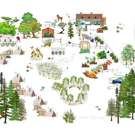 Au Pré Fleuri Eco Glamping Tente de luxe *